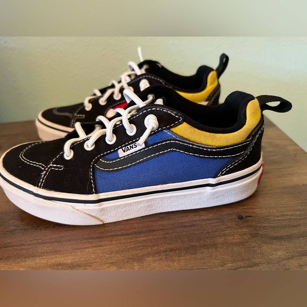 VANS Filmore Color Rally Block Black/ White Size 1 Youth